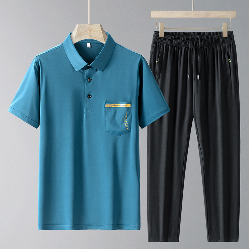Mens Formal - Completo da uomo polo e pantaloni,