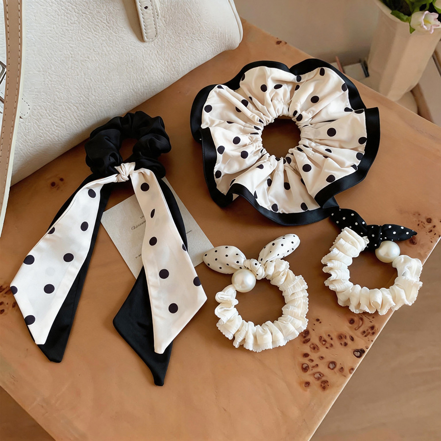 Satin Bow Tie - Elastici per capelli in raso bianco