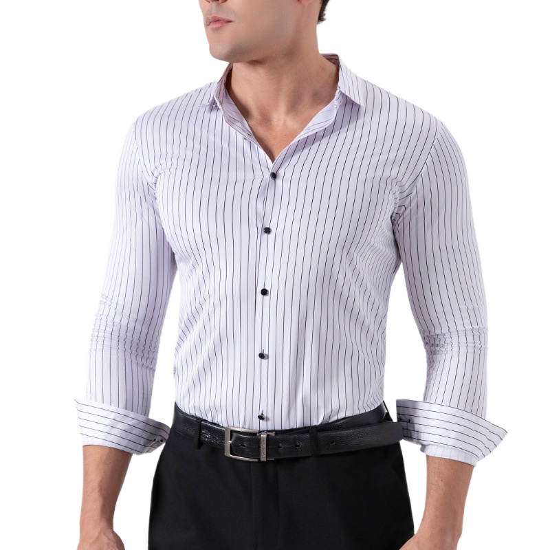 Mens Formal - Camicie da Uomo Elasticizzate Antirughe a