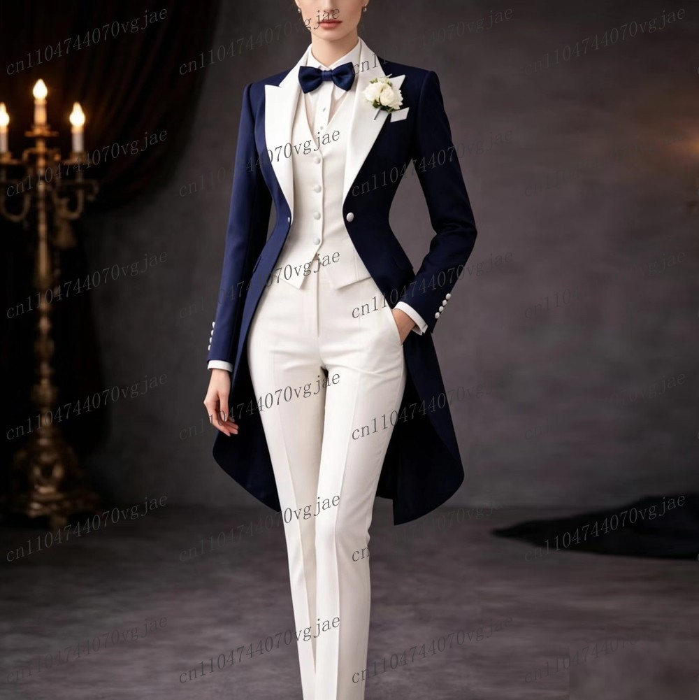 Men'S Formal Wear For A Wedding - Completo da donna blu navy e