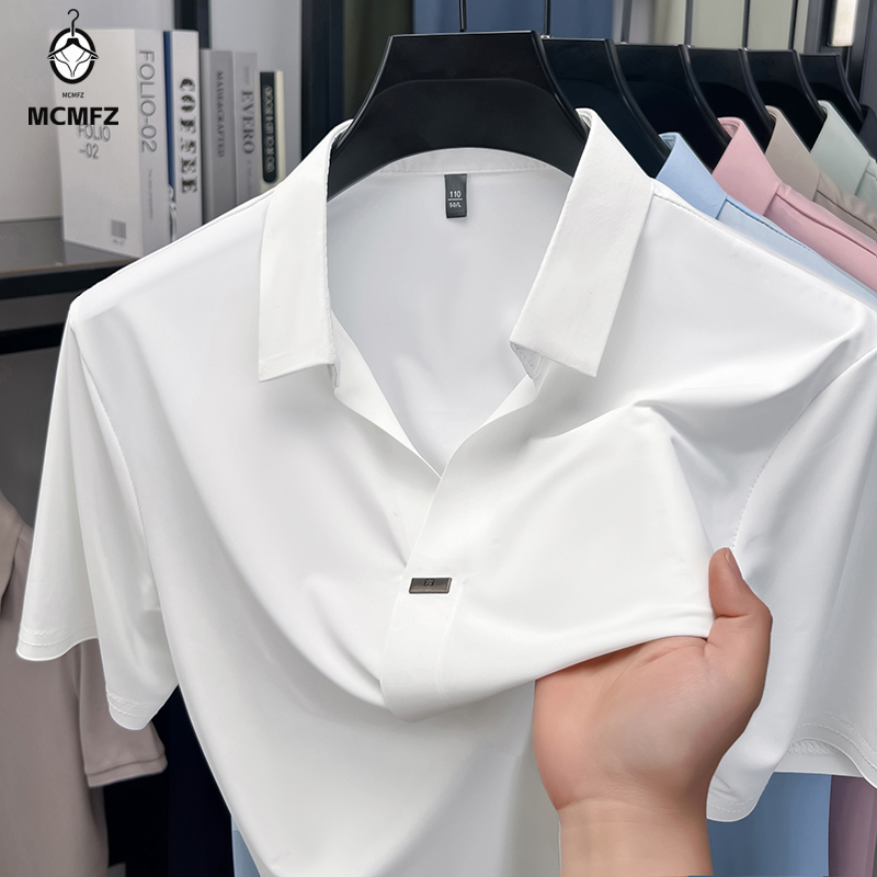Men Formal Wear For Summer - Camicia da uomo con risvolto piatto