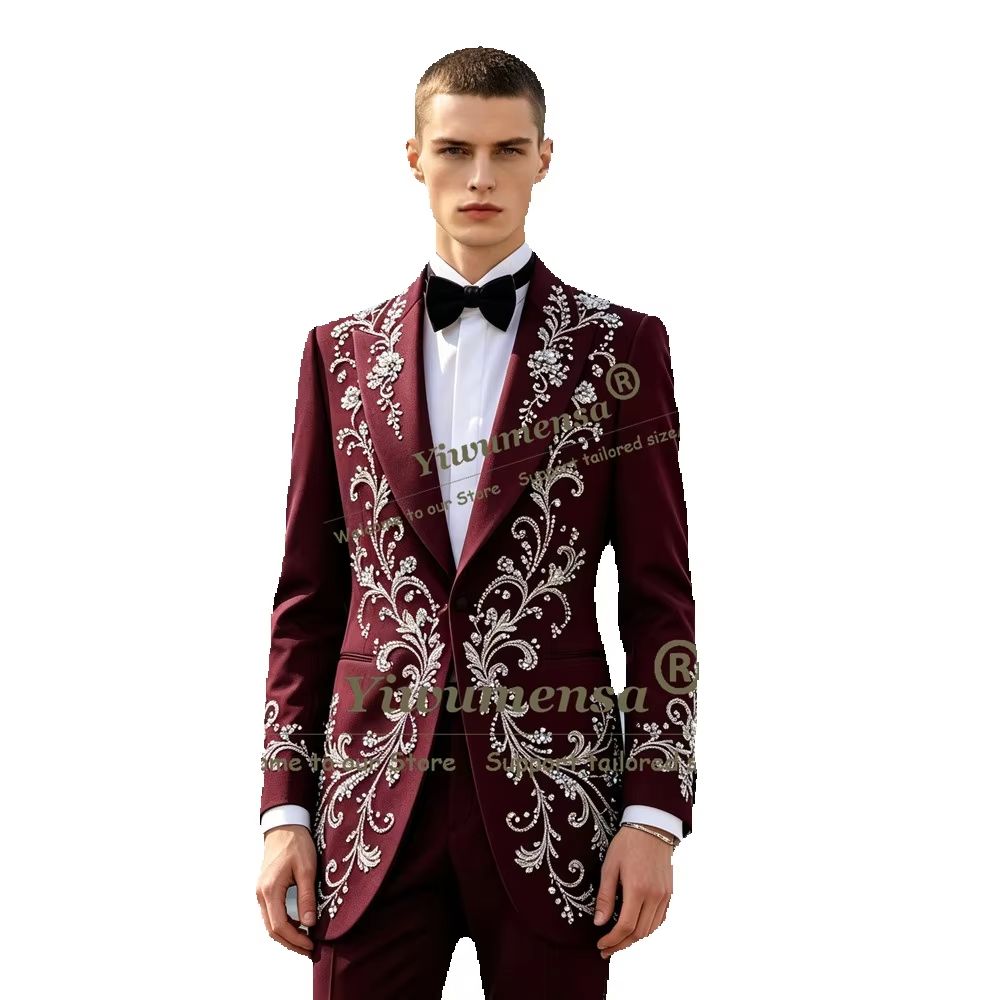 Men Formal Wear For Dinner - Abiti da Uomo con Perline di