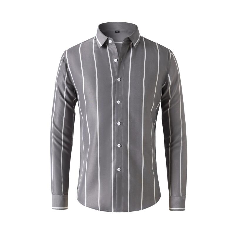 Mens Formal - Camicia Elegante a Righe da Uomo,