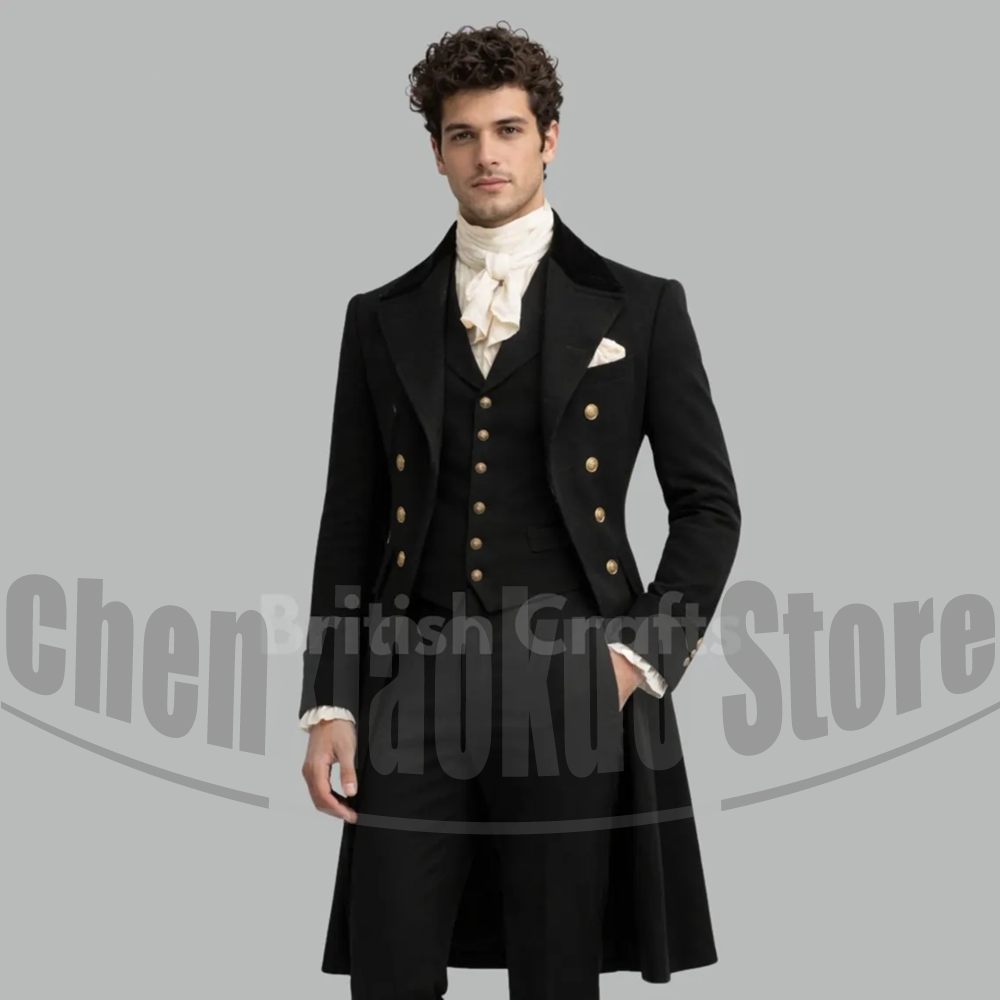 Victorian Men'S Formal Wear - Abito da uomo nero vittoriano a