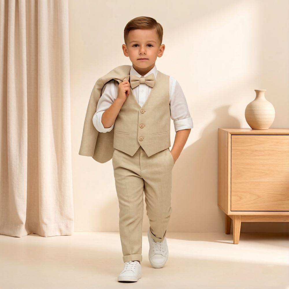 Completo da Cerimonia Beige da - Formal Wear For Men Kids recensione e prezzo