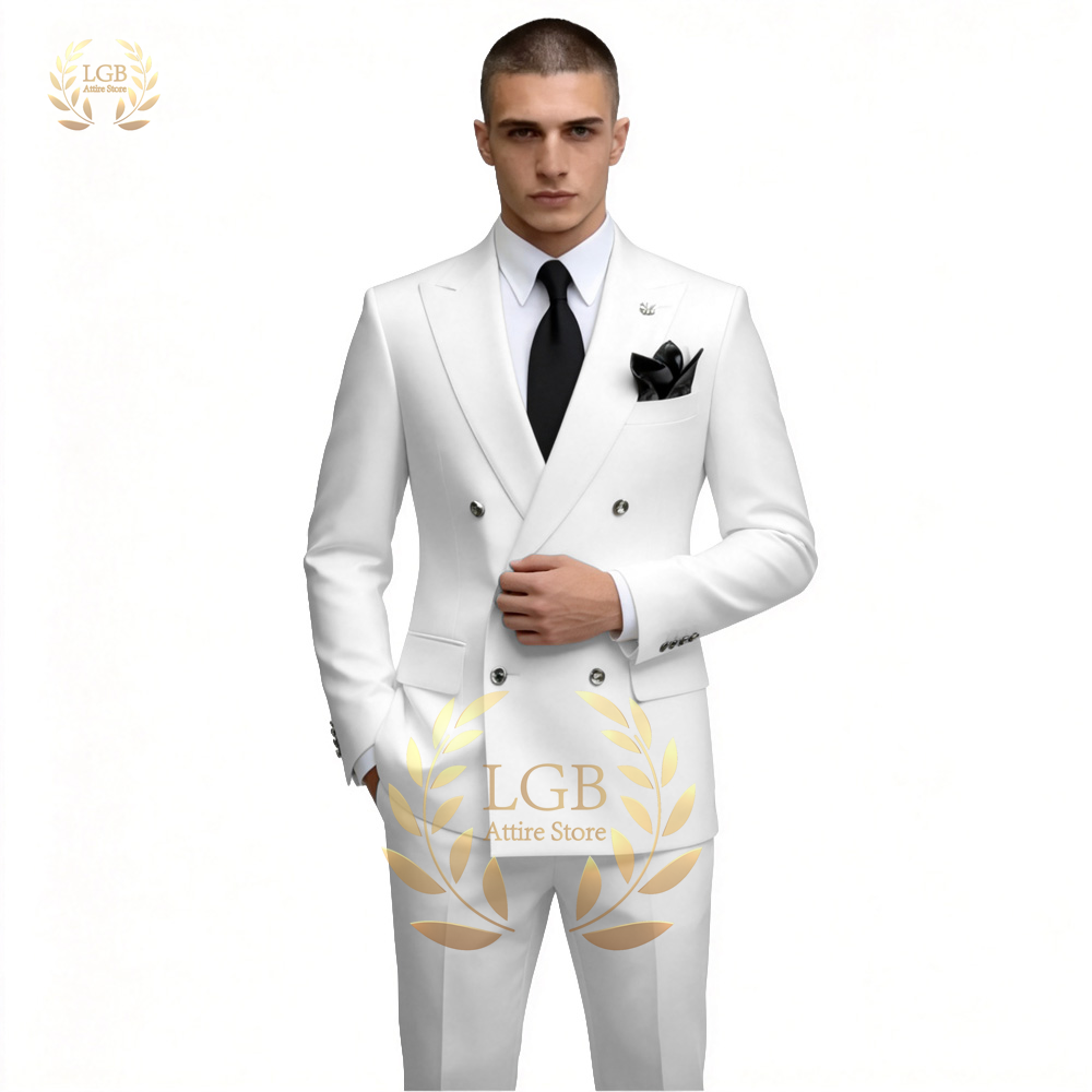 Completo da Uomo Bianco Doppio - Men Formal Wear For Dinner recensione e prezzo
