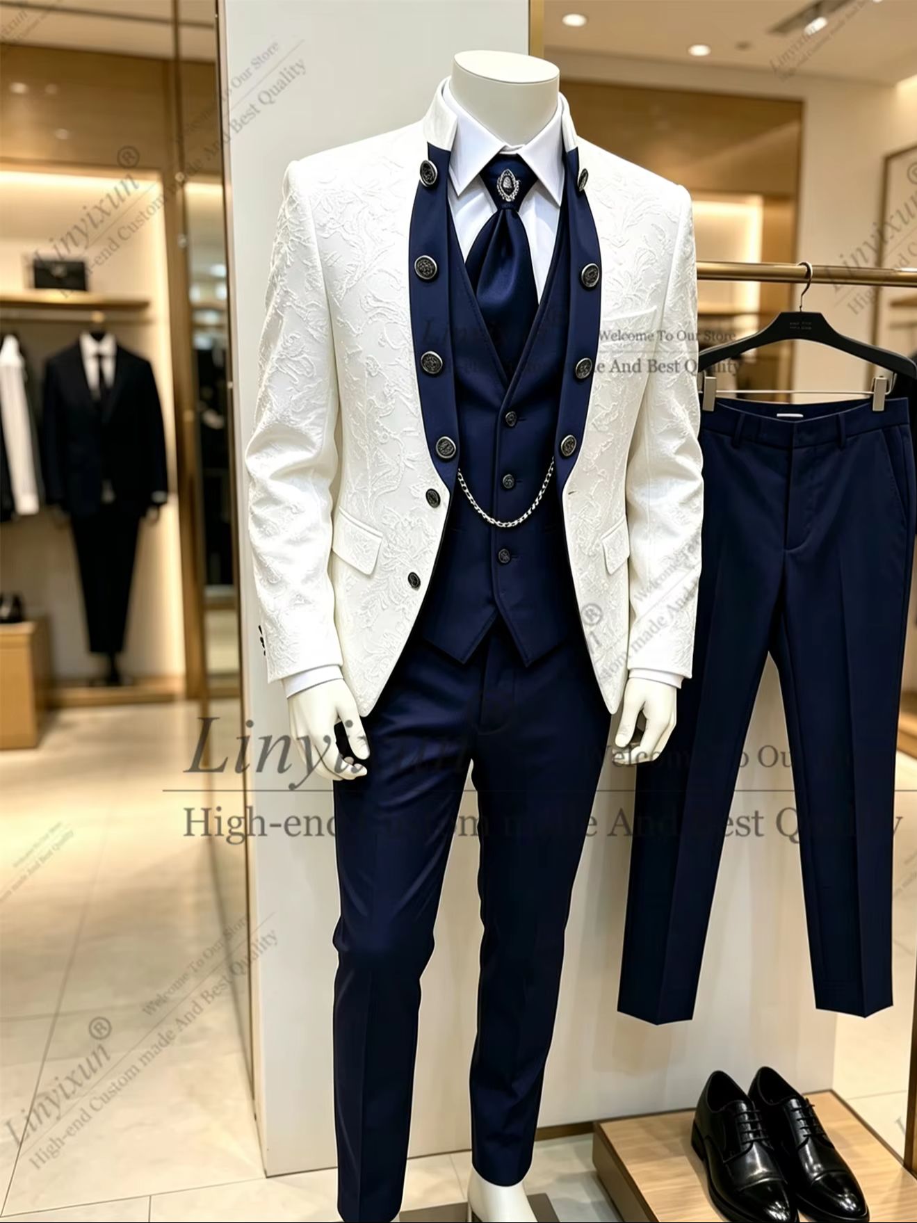 Abito da sposo jacquard da uom - Men Formal Wear For Dinner recensione e prezzo